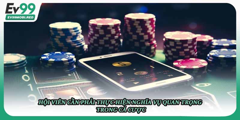 Hội viên cần phải thực hiện nghĩa vụ quan trọng trong cá cược